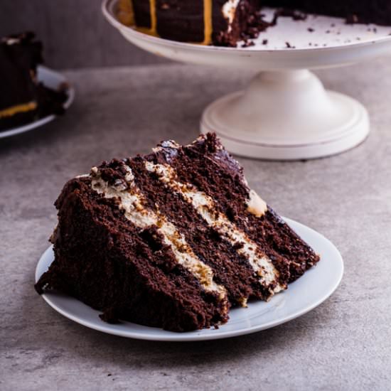 Chocolate Cake with Salted Praline - Recipe photo by Simply Delicious