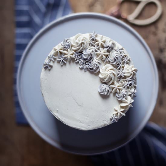 Earl Grey Cake + Honey Buttercream - Recipe photo by modestmarce
