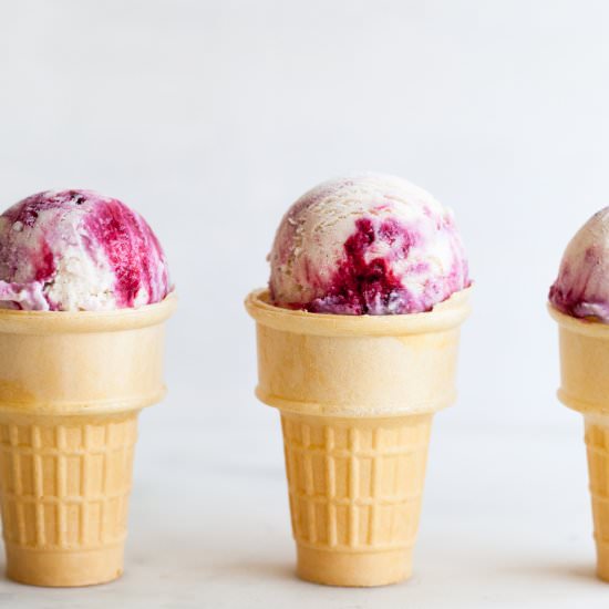 Blackberry Swirl Ice Cream - Recipe photo by Style Sweet CA