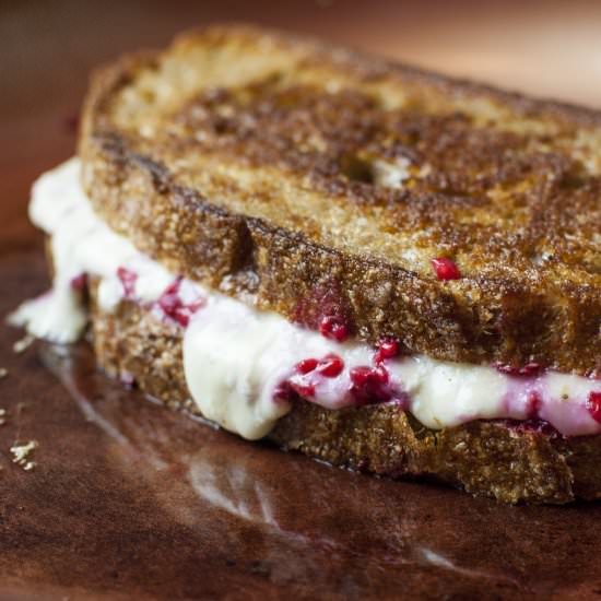 Smashed Raspberry Grilled Cheese - Recipe photo by eohynn