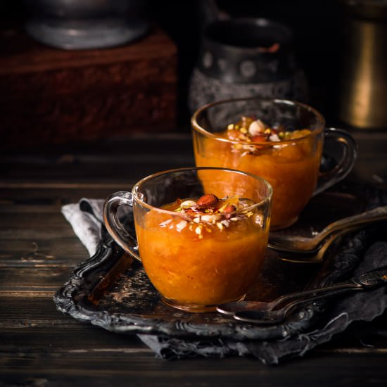 Khubani Ka Meetha - Recipe photo by Binjals VEG Kitchen