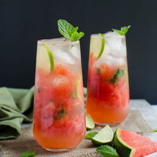 Watermelon Mojito - Recipe photo by watchwhatueat