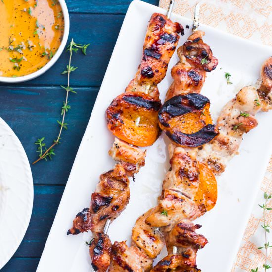Grilled Chicken & Apricot Skewers - Recipe photo by thebrewerandthebaker