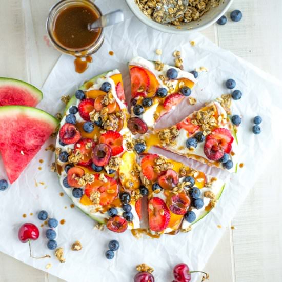 Fruit Pizza with Watermelon Crust - Recipe photo by simple roots