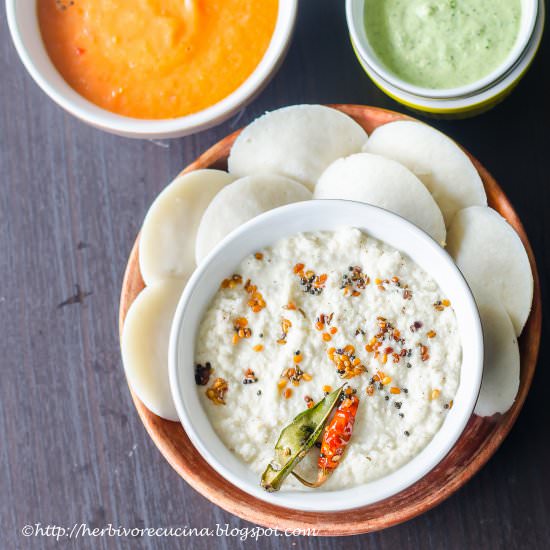 Sukha Coconut Chutney - Recipe photo by Herbivore Cucina