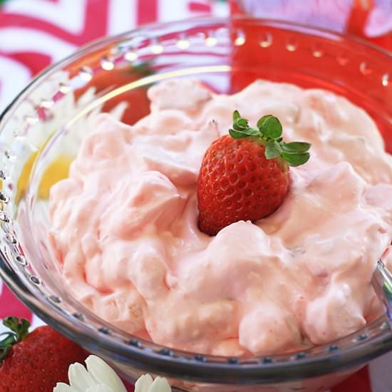 Strawberry Fluff Salad - Recipe photo by cookingupcottage