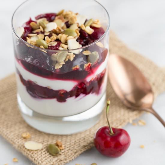 Cherry Yogurt Parfait - Recipe photo by Jessica Gavin