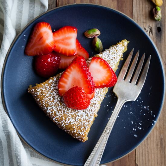 Gluten-free Pistachio Rose Water Cake - Recipe photo by snixykitchen
