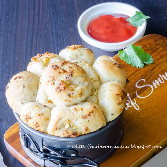 Roasted Garlic Monkey Bread - Recipe photo by Herbivore Cucina