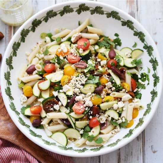 Greek Pasta Salad - Recipe photo by Seasonal Cravings
