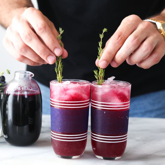 Blueberry Gin Fizz - Recipe photo by ProbablyBaking
