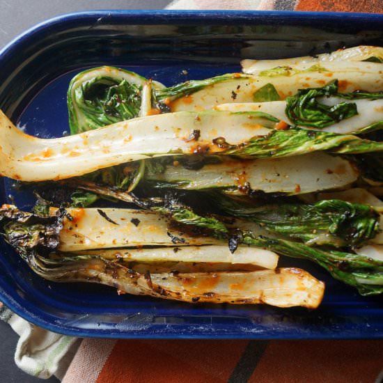 Grilled Bok Choy with Miso Butter - Recipe photo by wifromscratch