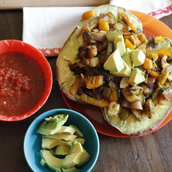Leftover Veggies Stuffed Potatoes - Recipe photo by fittingintovegan