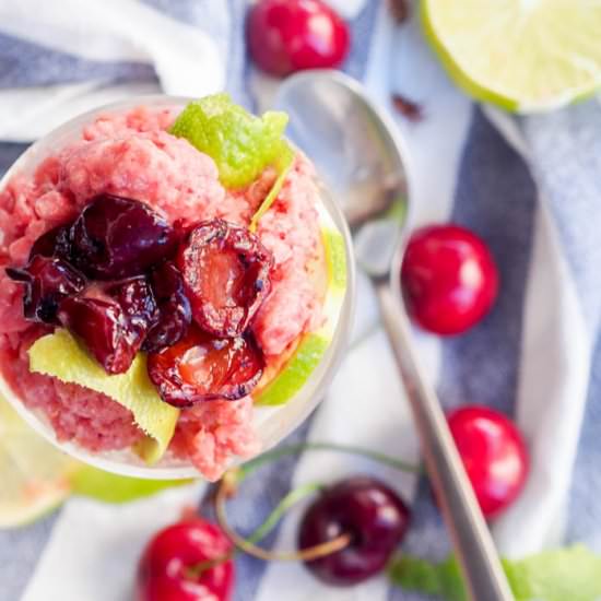 Boozy Peach Italian Ice - Recipe photo by avocadopesto