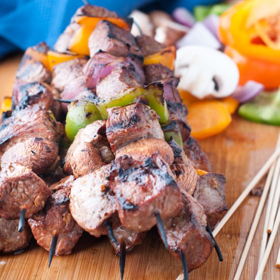 Striploin Steak Shish Kabobs - Recipe photo by photosandfood