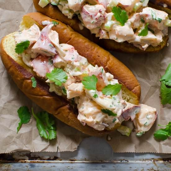 Sriracha Lobster Rolls - Recipe photo by garlic and zest