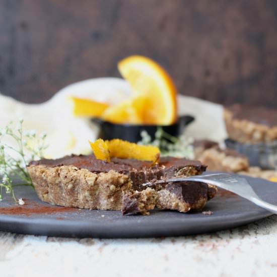 Salted Chocolate and Orange Tart - Recipe photo by Viand Nutrition