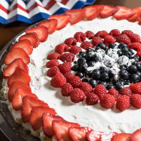 Star Spangled Scoopable Cake - Recipe photo by GeeksWhoEat