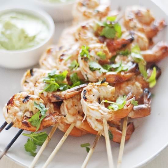Spicy Shrimp with Avocado Sauce - Recipe photo by thecharmingdetroiter