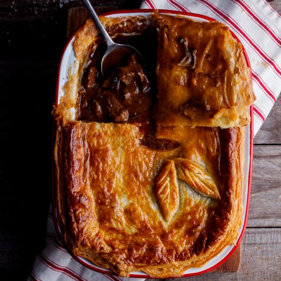 Steak and mushroom pot pie - Recipe photo by Simply Delicious