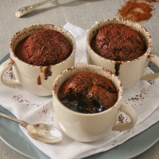 Saucy chocolate & coconut puddings - Recipe photo by vanillafrost4