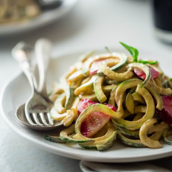 Balsamic Cashew Zucchini Noodles - Recipe photo by foodfaithfitness