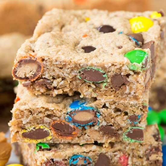 Monster Cookie Bars - Recipe photo by crazyforcrust