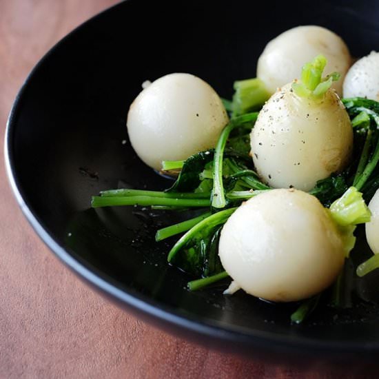 Poached Turnips - Recipe photo by amykelinda