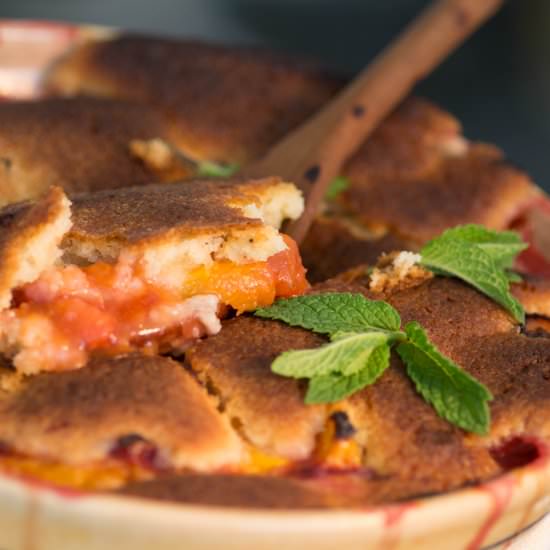 Reduced Sugar Peach Cobbler - Recipe photo by MrPuffy
