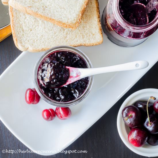 Home-made Cherry Jam - Recipe photo by Herbivore Cucina