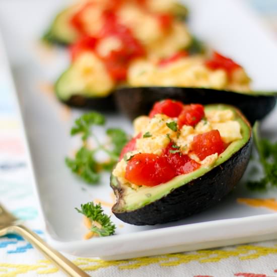 Scrambled Egg Avocado Boats - Recipe photo by sandyalamode