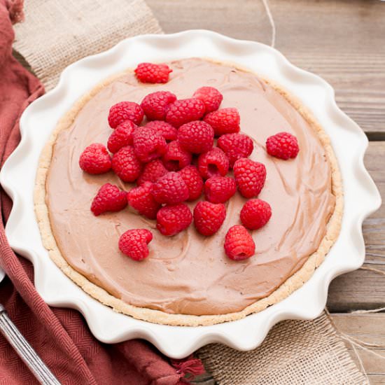 Paleo Raspberry French Silk Pie - Recipe photo by bakerita