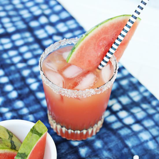 Watermelon Margarita - Recipe photo by abeautifulmessblog