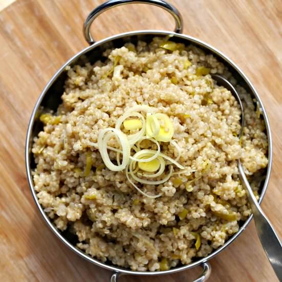 Coconut and Leek Quinoa - Recipe photo by Only Gluten Free Recipes