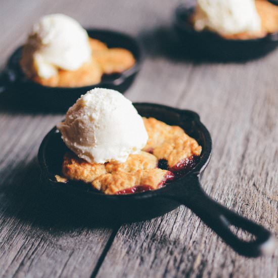 Juneberry Cobbler Mini Skillets - Recipe photo by cookingismytherapy