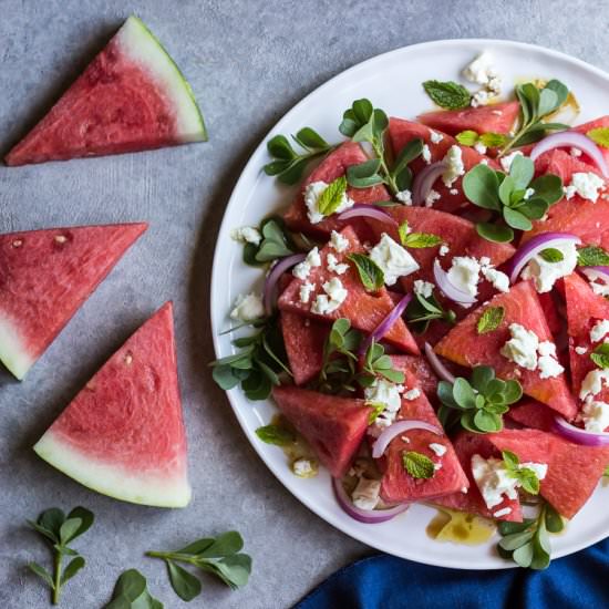 Watermelon Feta Salad - Recipe photo by ful-filled