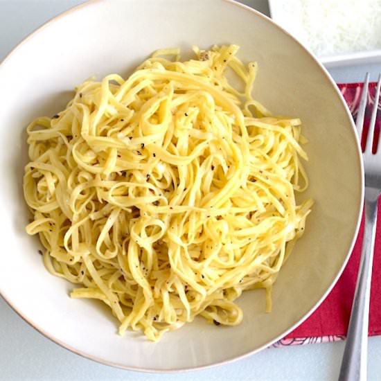 Cacio e Pepe - Recipe photo by jeanieandluluskitchen