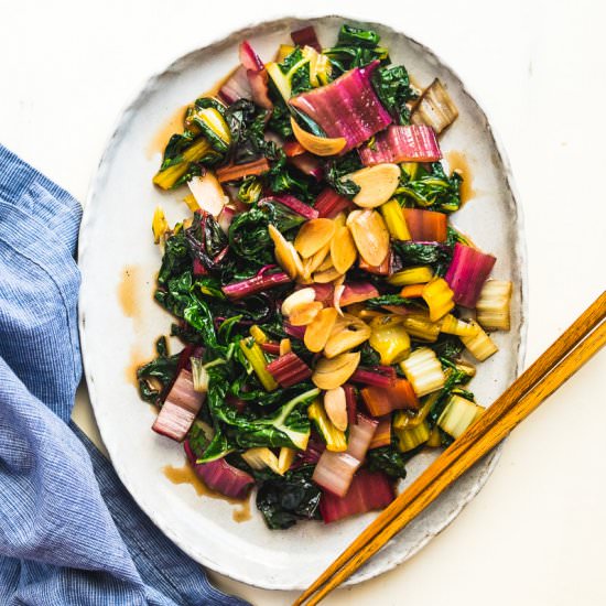 Easy Swiss Chard Stir Fry - Recipe photo by omnivorescookbook