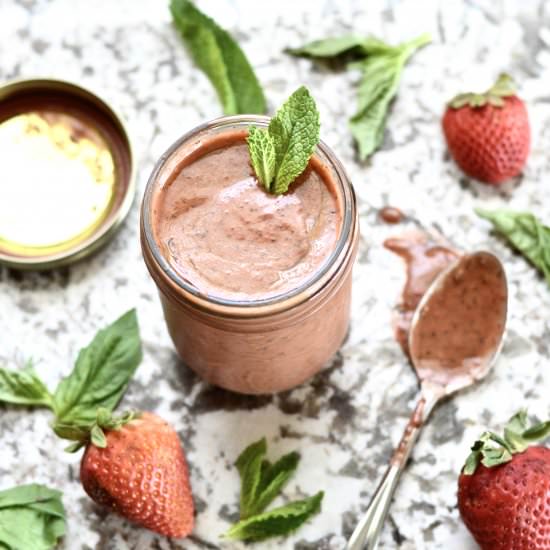 Strawberry, Mint and Basil Dressing - Recipe photo by Pure and Simple Nourishment