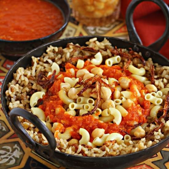 Kushari (Egyptian Street Dish) - Recipe photo by Kitchen Maestro
