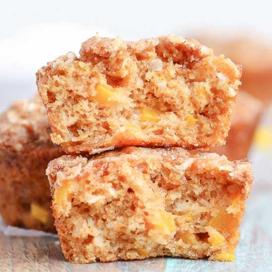 Mango Coconut Crumble Muffins - Recipe photo by bakerita