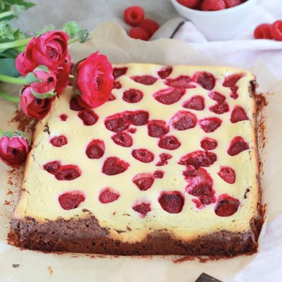 Raspberry Cheesecake Brownies - Recipe photo by Raspberrysue