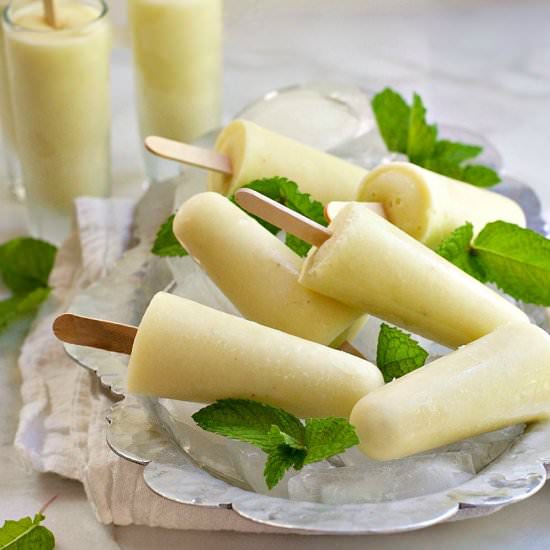 Piña Colada Mini Popsicles - Recipe photo by PinchandSwirl