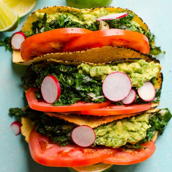 Farmers Market Kale Tacos - Recipe photo by ifoodreal
