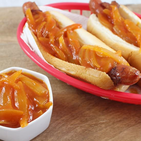 NY Style Hot Dog Onion Sauce - Recipe photo by Savvy in the Kitchen