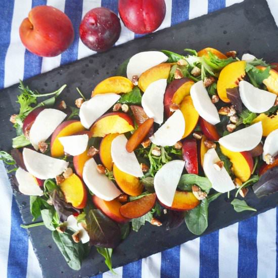 Summer Peach Fresh Mozzarella Salad - Recipe photo by Modern Honey