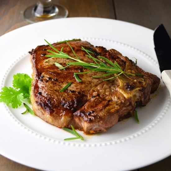 T-Bone Steak with Rosemary - Recipe photo by Kitchen Swagger