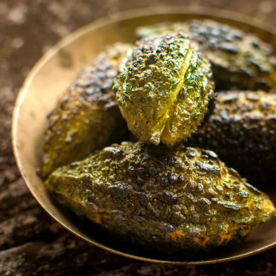 STUFFED BITTER-GOURD - Recipe photo by MyCookingCanvas