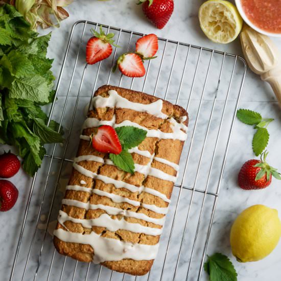 Healthy Lemon Rhubarb Pound Cake - Recipe photo by EyeCandyPopper