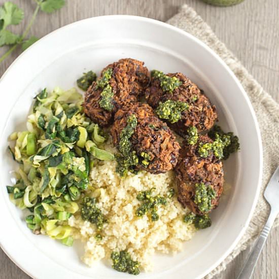 Mushroom and Kidney Bean Koftas - Recipe photo by Becca @ Easy Cheesy Vegetarian